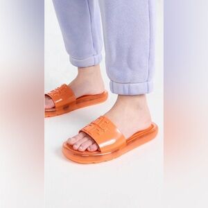 Tory Burch Bubble Jelly Slides Nectar Orange Size 8B